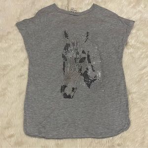 Haute Hippie Rhinestone Horse Shirt